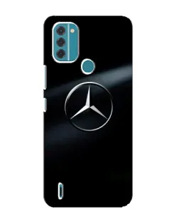 Чехол для Nokia C31 с картинкой «Mercedes на металле»