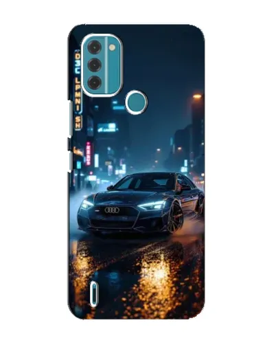 Чехол для Nokia C31 с картинкой «Ночной город и Audi» Чехол для Nokia C31 с картинкой «Ночной город и Audi»