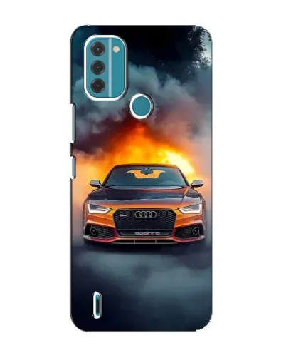 Чехол для Nokia C31 с картинкой «Audi в огненном дыму» Чехол для Nokia C31 с картинкой «Audi в огненном дыму»