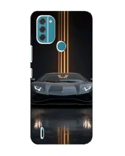 Чохол для Nokia C31 з картинкою «Lamborghini золоті лінії»