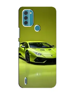 Чохол для Nokia C31 з картинкою «Салатовий Lamborghini Huracan»