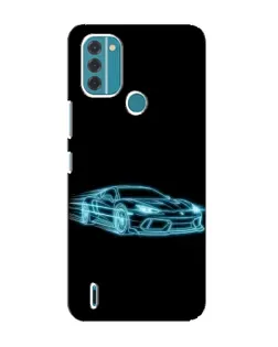 Чохол для Nokia C31 з картинкою «Неоновий контур Lamborghini»