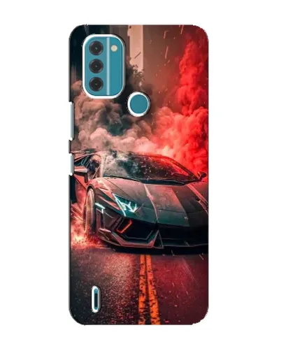 Чохол для Nokia C31 з картинкою «Lamborghini червоний дим»