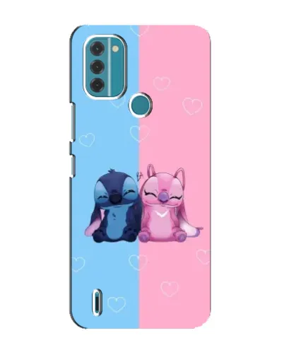 Чехол для Nokia C31 с картинкой «Stitch и Angel Love»