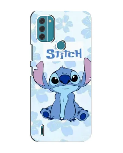 Чехол для Nokia C31 с картинкой «Stitch среди цветов»