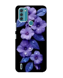 Чехол для Nokia C31 с картинкой «Фиолетовые цветы с росою» Чехол для Nokia C31 с картинкой «Фиолетовые цветы с росою»
