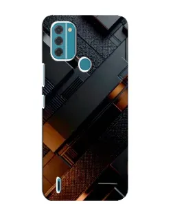 Чохол для Nokia C31 з картинкою «Чорні геометричні блоки»