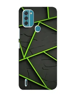 Чохол для Nokia C31 з картинкою «Зелені геометричні лінії»