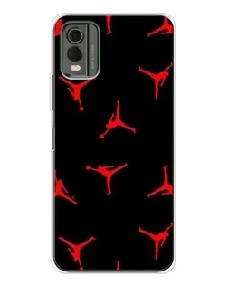 Чохол для Nokia C32 з картинкою «Jordan Red Pattern»