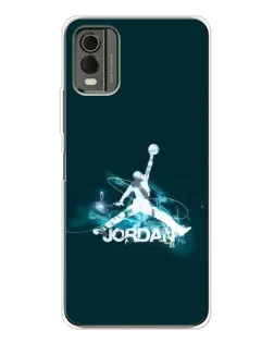 Чохол для Nokia C32 з картинкою «Jordan Blue Fire»