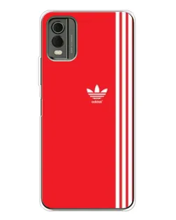 Чохол для Nokia C32 з картинкою «Червоний мінімалізм Adidas»