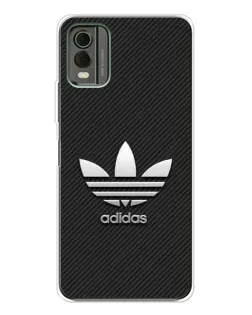 Чохол для Nokia C32 з картинкою «Adidas Карбонова текстура»