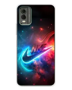 Чохол для Nokia C32 з картинкою «Вогняний логотип Nike»