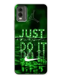 Чохол для Nokia C32 з картинкою «Зелений неоновий Nike»