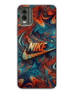 Чохол для Nokia C32 з картинкою «Nike в абстракції»