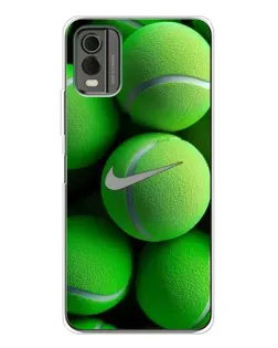 Чохол для Nokia C32 з картинкою «Тенісні м'ячі Найк»