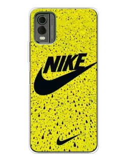 Чохол для Nokia C32 з картинкою «Жовтий текстурний Nike»