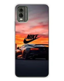 Чохол для Nokia C32 з картинкою «Nike та суперкар»