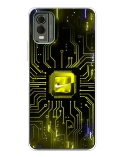 Чохол для Nokia C32 з картинкою «Nike — золота іскра»