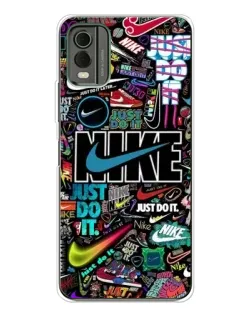 Чехол для Nokia C32 с картинкой «Яркий коллаж Nike» Чехол для Nokia C32 с картинкой «Яркий коллаж Nike»