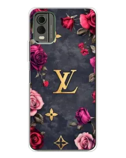 Чехол для Nokia C32 с картинкой «Цветочный Louis Vuitton»