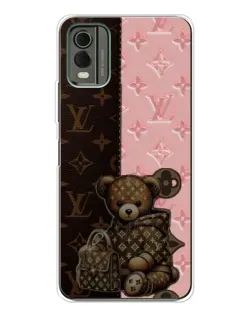 Чехол для Nokia C32 с картинкой «Мишка в стиле LV»