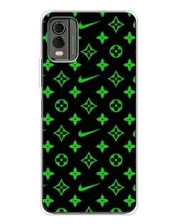 Чехол для Nokia C32 с картинкой «Неоновый принт LV»
