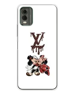 Чехол для Nokia C32 с картинкой «LV и Микки Маус»