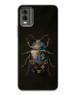 Чехол для Nokia C32 с картинкой «LV — мраморный принт»