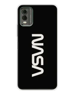 Чохол для Nokia C32 з картинкою «NASA — вертикальний логотип»