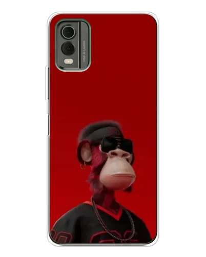 Чохол для Nokia C32 з картинкою «Bored Ape в червоному»