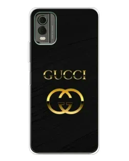 Чохол для Nokia C32 з картинкою «Золотий логотип Gucci»
