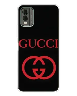 Чохол для Nokia C32 з картинкою «Gucci — червоний логотип»