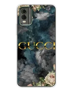 Чохол для Nokia C32 з картинкою «Абстрактні квіти Gucci»