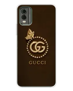 Чохол для Nokia C32 з картинкою «Gucci — золотий метелик»