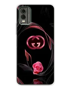 Чохол для Nokia C32 з картинкою «Gucci — неонова троянда»