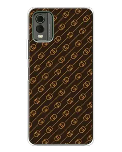 Чохол для Nokia C32 з картинкою «Gucci — золоті діагоналі»
