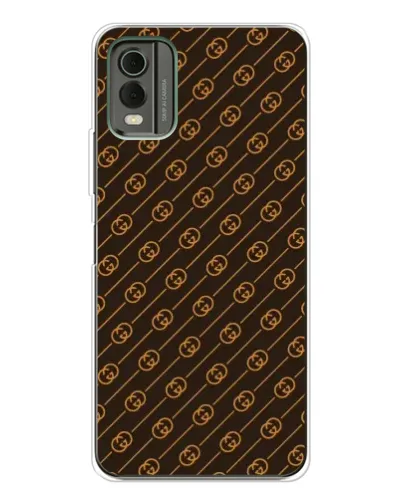 Чохол для Nokia C32 з картинкою «Gucci — золоті діагоналі» Чохол для Nokia C32 з картинкою «Gucci — золоті діагоналі»