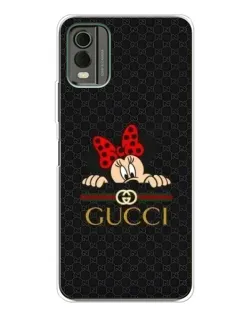 Чохол для Nokia C32 з картинкою «Мінні Маус Gucci — чорний»