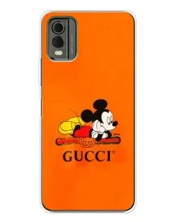 Чехол для Nokia C32 с картинкой «Микки Маус Gucci — оранж»