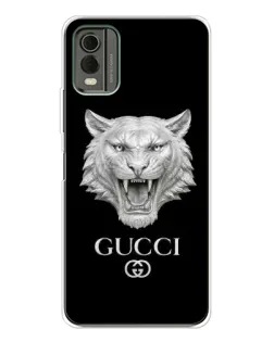Чехол для Nokia C32 с картинкой «Gucci — серебряный лев»
