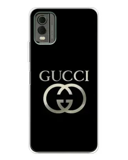 Чехол для Nokia C32 с картинкой «Gucci — золото на черном»