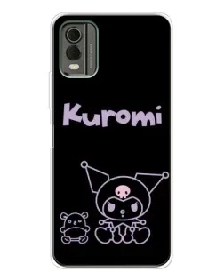 Чохол для Nokia C32 з картинкою «Kuromi — чорний мінімалізм» Чохол для Nokia C32 з картинкою «Kuromi — чорний мінімалізм»