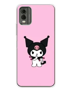 Чехол для Nokia C32 с картинкой «Kuromi — розовая нежность»