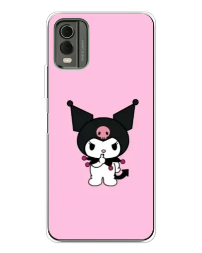 Чехол для Nokia C32 с картинкой «Kuromi — розовая нежность»