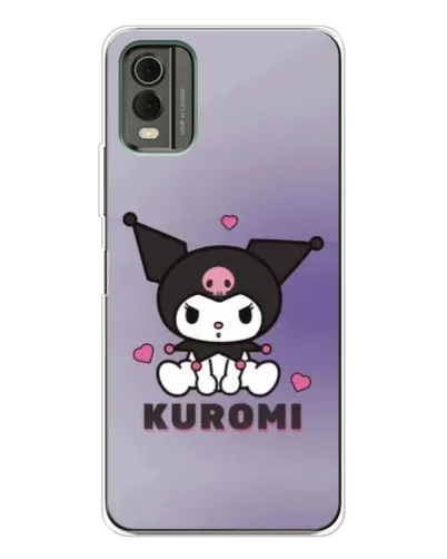 Чехол для Nokia C32 с картинкой «Kuromi — фиолетовый арт»