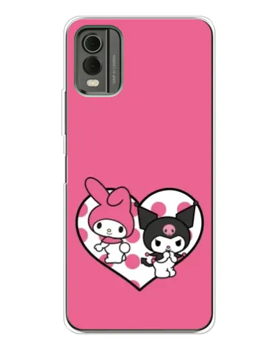 Чехол для Nokia C32 с картинкой «Kuromi и My Melody»