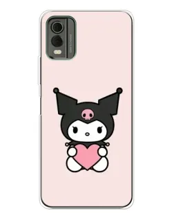 Чехол для Nokia C32 с картинкой «Kuromi и сердце»
