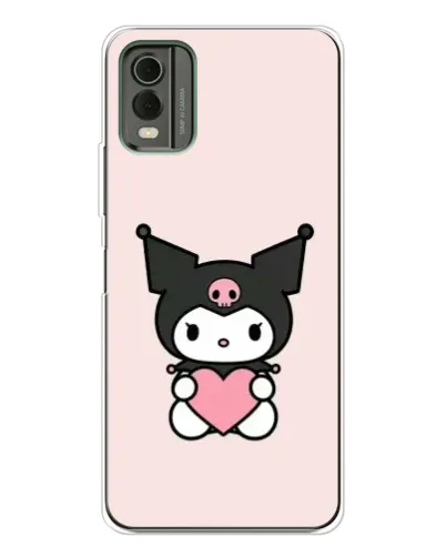 Чехол для Nokia C32 с картинкой «Kuromi и сердце»