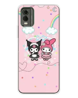 Чехол для Nokia C32 с картинкой «My Melody и Kuromi»